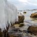 View the image: Icicles on the rocks